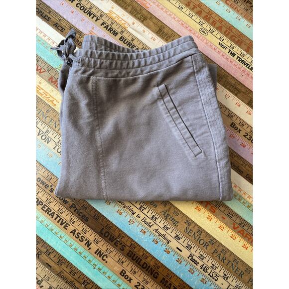 J Jill M Elastic Waist Pull On Stretch Cotton Jogger Pant Pockets Oatmeal Khaki - Picture 7 of 12